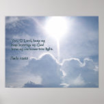 Psalm 18:28 Shining Clouds Poster