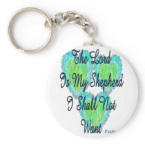 Psalm 23 hearts keychains