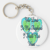 Psalm 23 hearts keychains