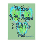 Psalm 23 hearts postcards