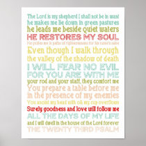 psalm 23 poster print