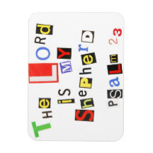 Psalm 23 Ransom Note Magnet