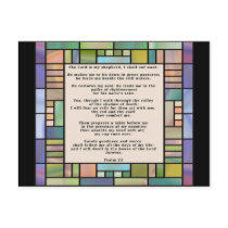 Psalm 23 Stained Glass Postcard