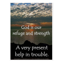 Psalm 46:1 - Beautiful Sunrise over Lake Michigan Postcard