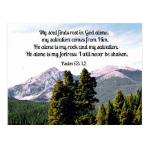 Psalm 62:1,2 post card