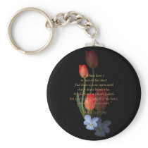 Psalm 73: 25-26 Tulips Key Chain