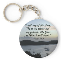Psalm 91:2 keychain