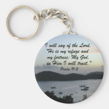 Psalm 91:2 keychain