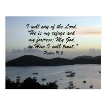 Psalm 91:2 post cards