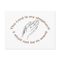 Psalme 23-1 (hand) Terre Gris Postcards