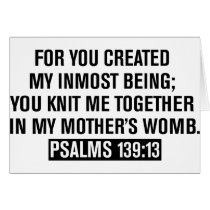 PSALMS 139:13 CARDS