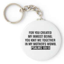 PSALMS 139:13 KEYCHAIN