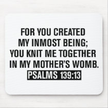 PSALMS 139:13 MOUSE PAD