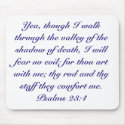Psalms 23:4 mouse pad mousepads