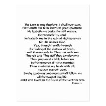 Psalms 23 post cards