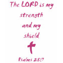 Psalms 28: The Lord is My Strength and Shield t-shirts
