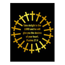 PSALMS 37:4 POST CARD