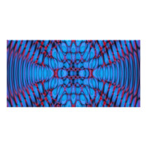 psyblue fractal personalized photo card