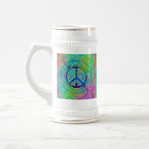 Psychadelic Peace Sign Coffee Mugs