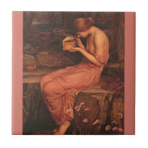Psyche and Golden Box Pre-Raphaelite Ceramic Tile