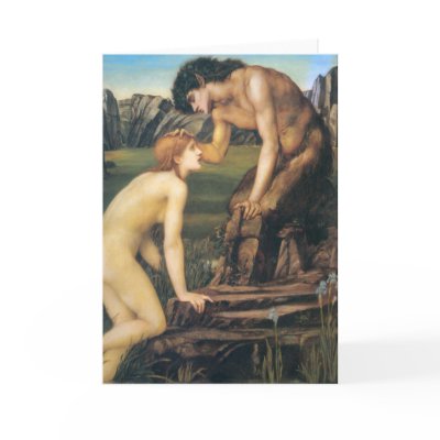 "Psyche and Pan", by Edward Burne-Jones Cards by cmoorecole