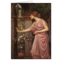 Psyche Opening the Door into Cupid's Garden Greeting Cards