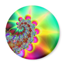 Psychedelic 12 - Fractal Fridge Magnets