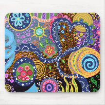 Psychedelic abstract pattern mousepad