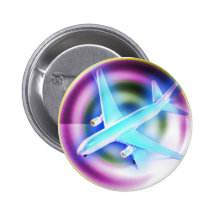Psychedelic Aeroplane Pin