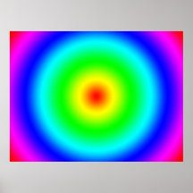 Psychedelic Art Gifts: Funky Rainbow Circles Posters