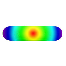 Psychedelic Art Gifts: Funky Rainbow Circles Skate Board Deck