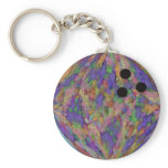 Psychedelic Bowling Ball Keychain