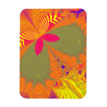 Psychedelic Butterfly Explosion Fractal Vinyl Magnet
