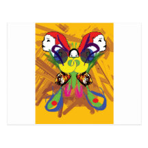 Psychedelic Butterfly Post Card