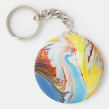 Psychedelic Circle Key Chains