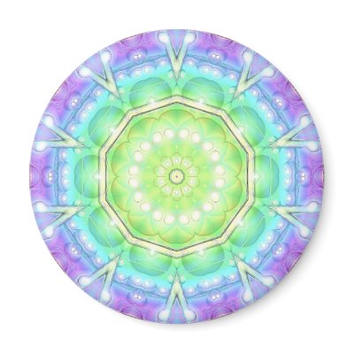 Psychedelic Circle Magnets by dndartstudio