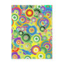 Psychedelic Circles of Colours - Cool Postcard