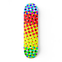 Psychedelic Colour Dots: Custom Skateboard