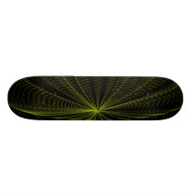 Psychedelic Electric Green Skate Board Deck
