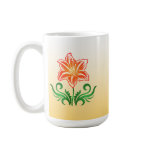 Psychedelic Flower: Vector Drawing: Coffee Mug