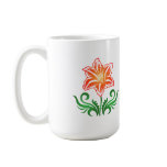 Psychedelic Flower: Vector Drawing: mugs