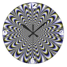 Psychedelic fractal wallclocks