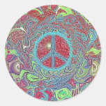 Psychedelic Groovy Trippy Peace Sign Sticker