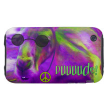 Psychedelic Hippie Peace Loving Kangaroo, Dude! Tough iPhone 3 Cases