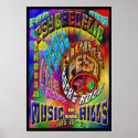 Psychedelic Hippiefest Music Poster posters