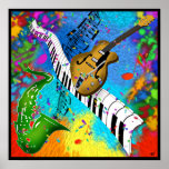 Psychedelic Jazz Poster posters