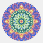 Psychedelic Kaleidoscope Watercolor Art Stickers