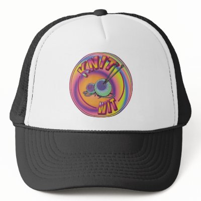 Psychedelic Knit Wit Hat by StitcherladyxxTees