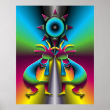 Psychedelic Kokopelli  #1 Posters