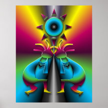 Psychedelic Kokopelli  #2 Poster
